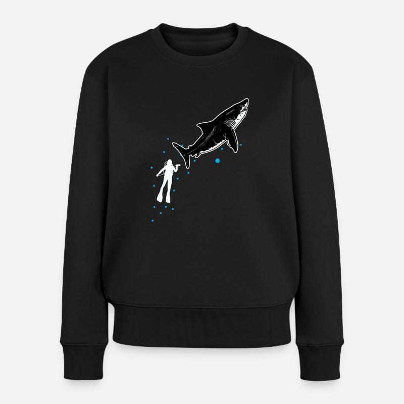 Plongée avec le requin-baleine - Pull Premium bio Femme - noir