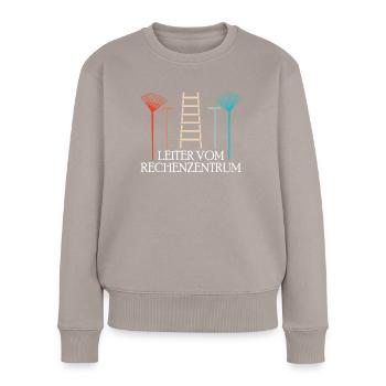 Rechenzentrum Design Gartengeräte Rechen Leiter - Frauen Premium Bio Pullover - Taupe - Vorne - Julia (174cm)