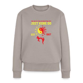 Jeet Kune Do Cadeau - Pull Premium bio Femme - taupe - Devant - Julia (174cm)