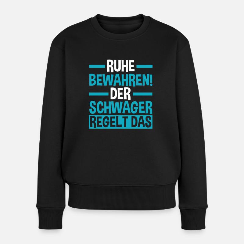 Schwager - Frauen Premium Bio Pullover - Schwarz