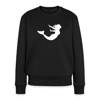 Sirène Dames Fille Cadeau Sirène - Pull Premium bio Femme - noir - Devant - Julia (174cm)