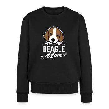 Beagle Mom - Mama - Mutter - Frauen Premium Bio Pullover - Schwarz - Vorne - Julia (174cm)