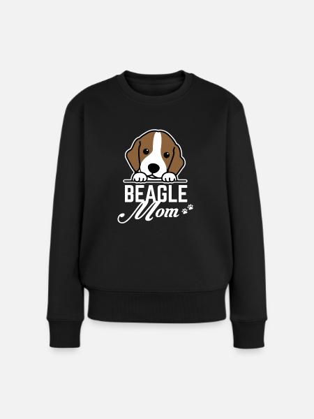 Beagle Mom - Mama - Mutter - Frauen Premium Bio Pullover - Schwarz