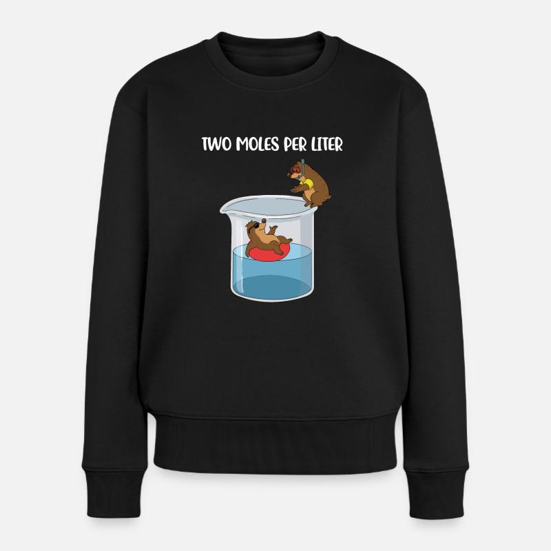 Two Moles Per Liter Chemie Geschenk - Frauen Premium Bio Pullover - Schwarz