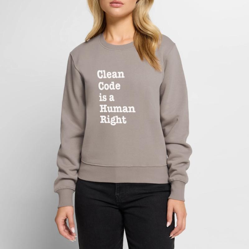 Clean Code is a Human Right - Funny Gift Programer Frauen Premium Bio Pullover