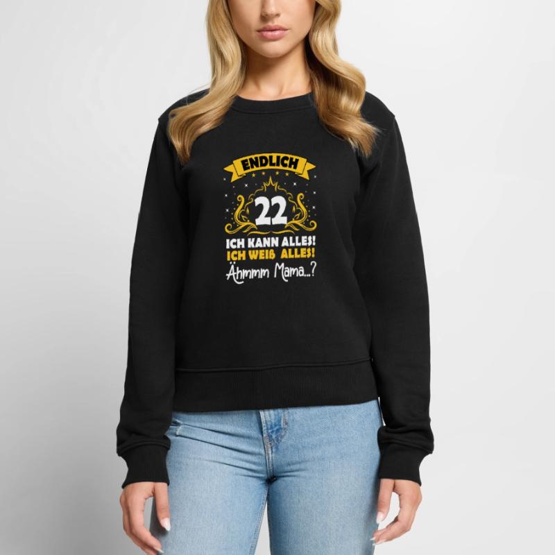 22 Geburtstag Mädchen Junge Fun Geschenk lustig Frauen Premium Bio Pullover