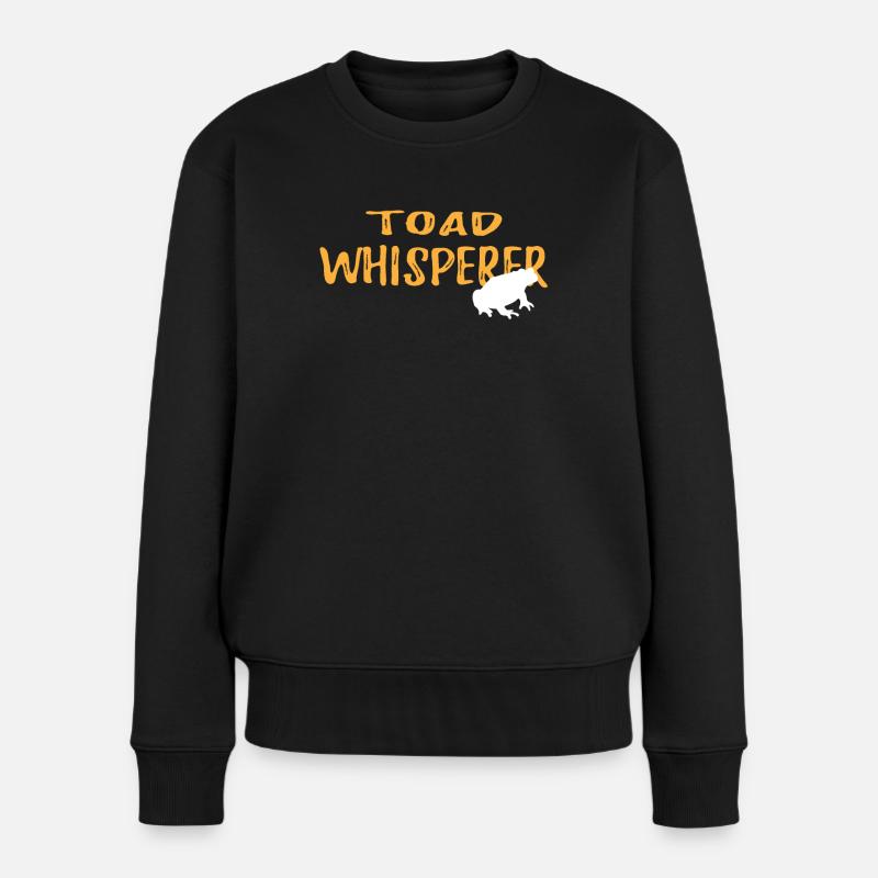 Toad Whisperer Graphic Shirt - Frauen Premium Bio Pullover - Schwarz