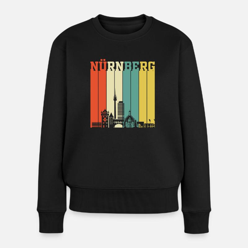 Nürnberg | Nürnberg Retro Vintage - Frauen Premium Bio Pullover - Schwarz