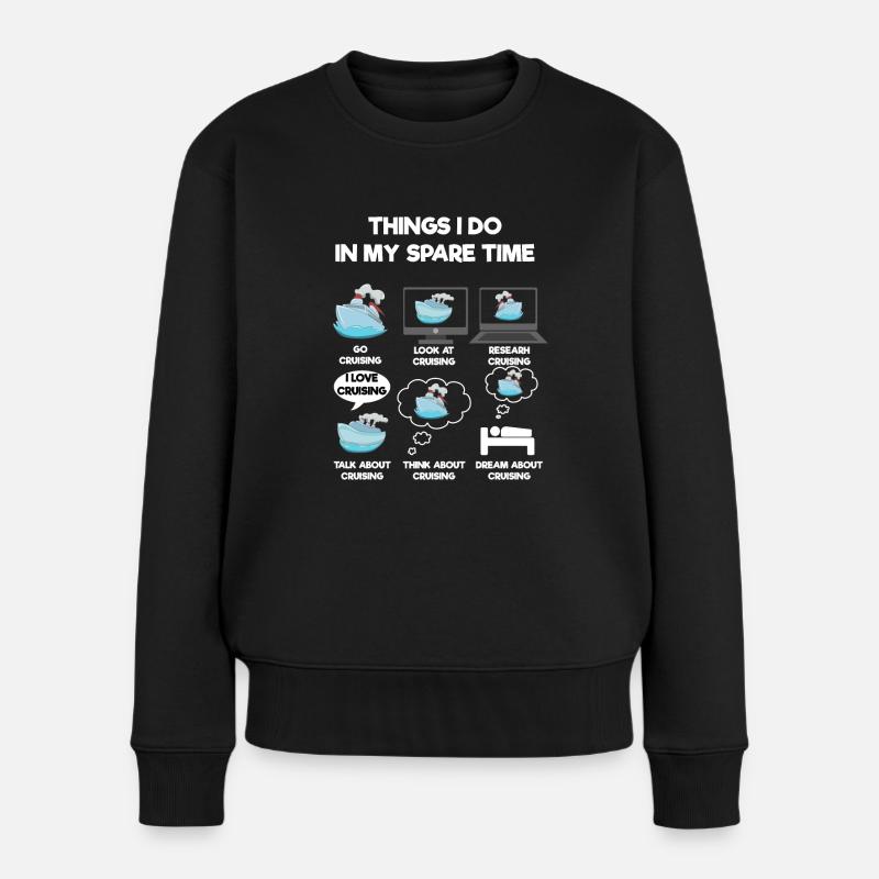 Kreuzfahrt - Frauen Premium Bio Pullover - Schwarz
