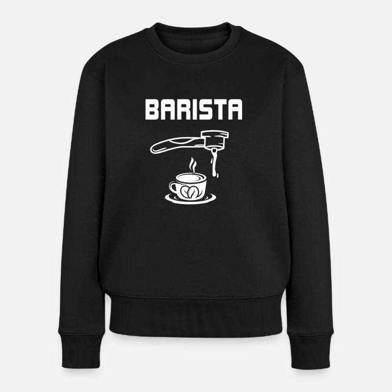 Barista - Frauen Premium Bio Pullover - Schwarz