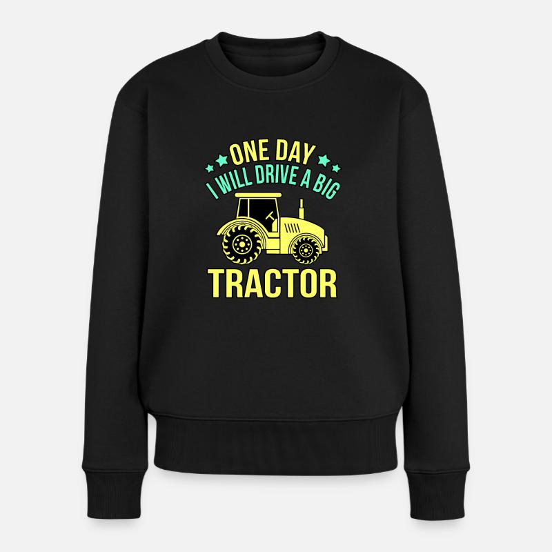 Traktor - Frauen Premium Bio Pullover - Schwarz