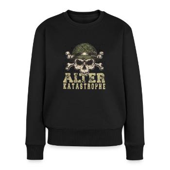Ancienne catastrophe - Pull Premium bio Femme - noir - Devant - Julia (174cm)