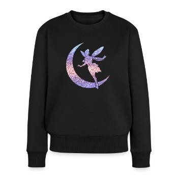 Glitter Fée Elfe Conte de Fées Dames Fille Cadeau - Pull Premium bio Femme - noir - Devant - Julia (174cm)