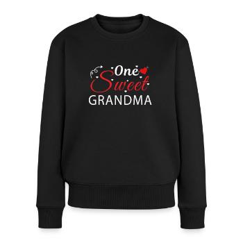 Love One Sweet Grandma Heart Valentines Day - Frauen Premium Bio Pullover - Schwarz - Vorne - Julia (174cm)