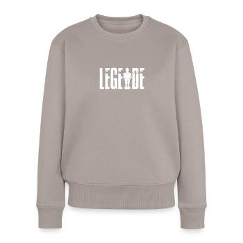 Legende Tischfußball Tischkicker Foosball - Frauen Premium Bio Pullover - Taupe - Vorne - Julia (174cm)