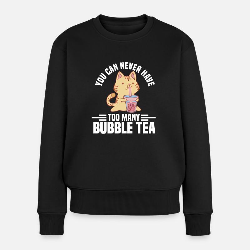 bubble tea Bubble Tea Merch Bubble Tea Merchandise - Frauen Premium Bio Pullover - Schwarz