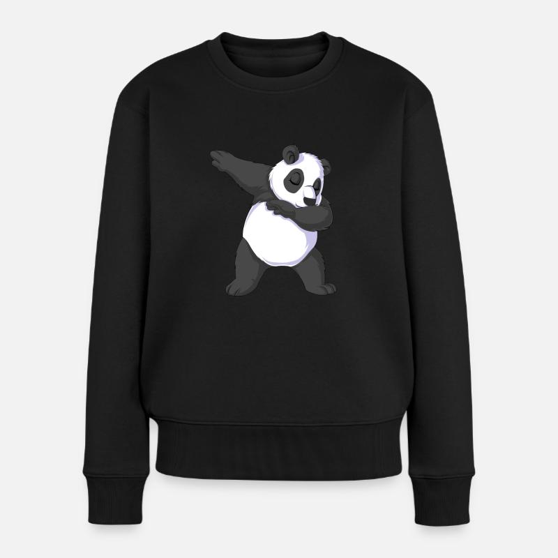 panda dabbing - Pull Premium bio Femme - noir