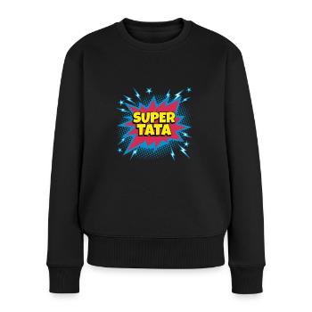 Super Tapa super héro supertata - Pull Premium bio Femme - noir - Devant - Julia (174cm)