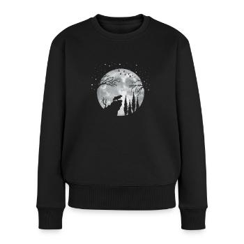 Frosch Frösche Amphibie - Frauen Premium Bio Pullover - Schwarz - Vorne - Julia (174cm)