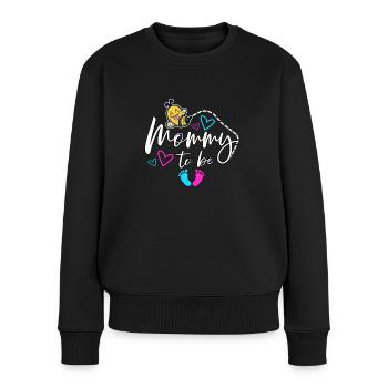 Mommy To Be Bee Maternity Baby Shower - Frauen Premium Bio Pullover - Schwarz - Vorne - Julia (174cm)