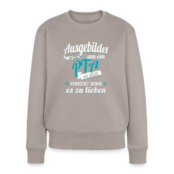 PTA Pharmazie Auszubildender Azubi Apotheke - Frauen Premium Bio Pullover - Taupe - Vorne - Julia (174cm)