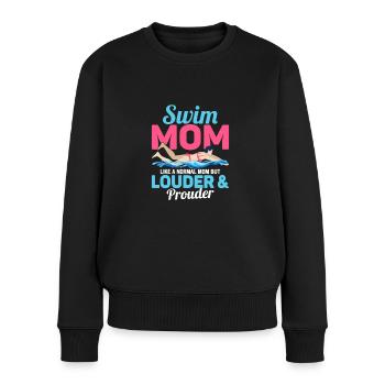 Nager maman comme une maman normale mais plus fort et plus fier fa - Pull Premium bio Femme - noir - Devant - Julia (174cm)