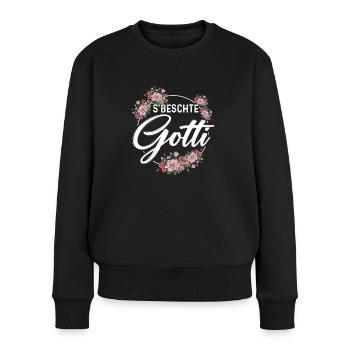 Beste Gotti Patentante Taufpatin Schweiz - Frauen Premium Bio Pullover - Schwarz - Vorne - Julia (174cm)