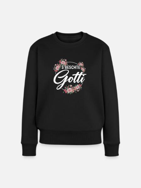 Beste Gotti Patentante Taufpatin Schweiz - Frauen Premium Bio Pullover - Schwarz