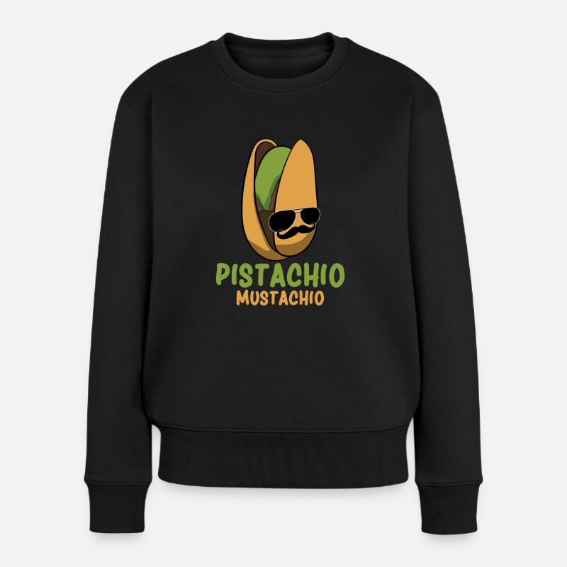 Pistache Mustachio Noix pistaches - Pull Premium bio Femme - noir