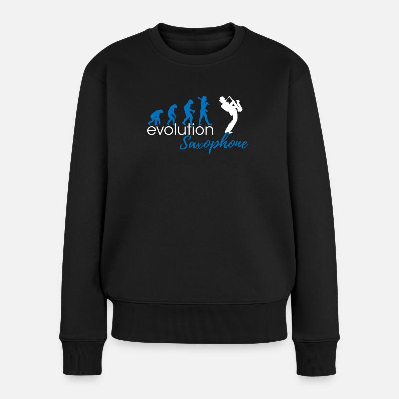 Évolution du saxophone - Pull Premium bio Femme - noir