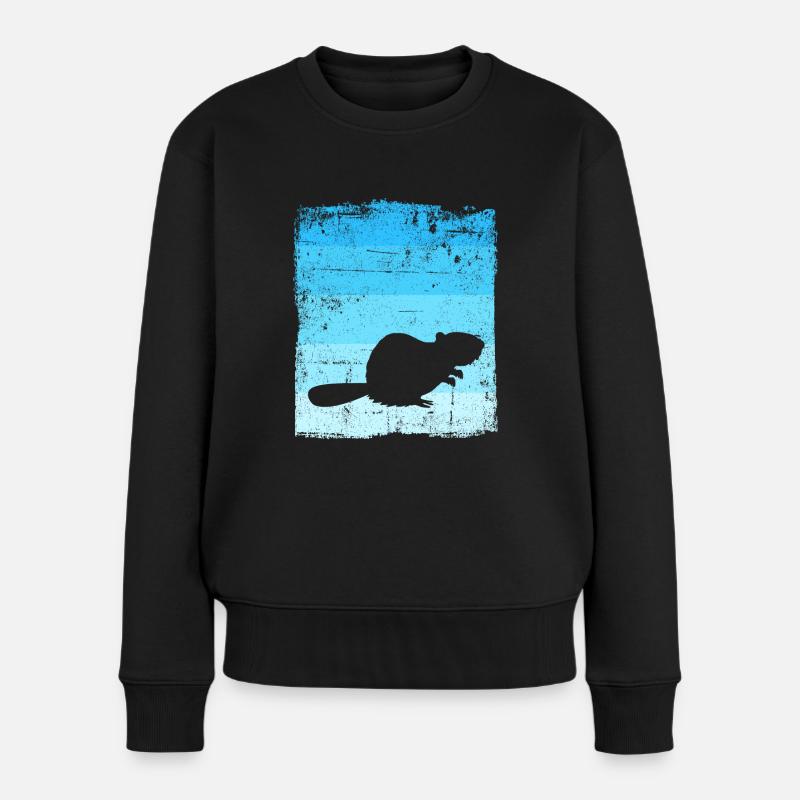 Biber - Frauen Premium Bio Pullover - Schwarz
