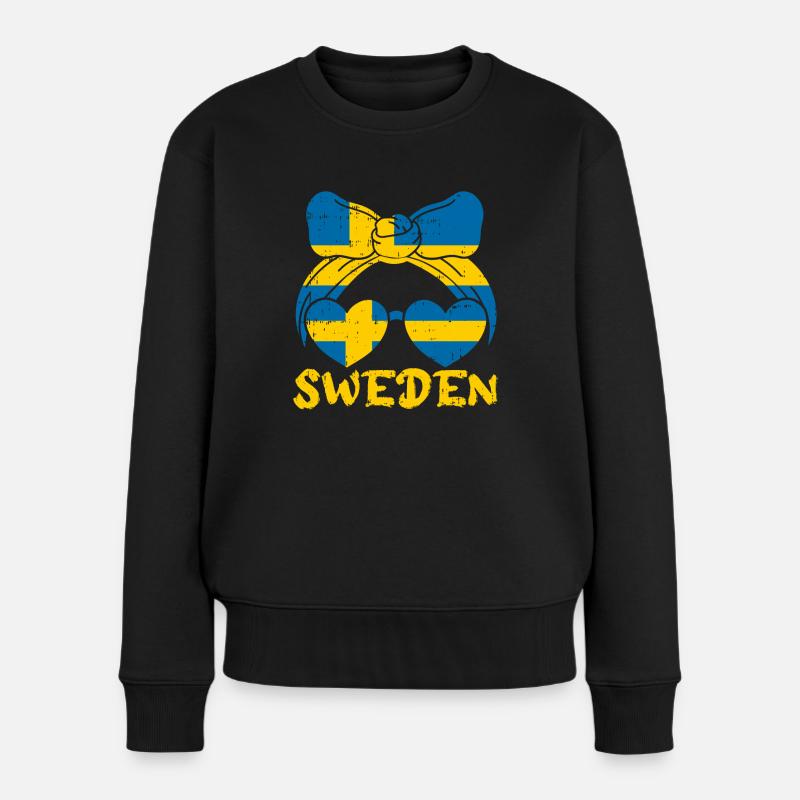 Schweden - Frauen Premium Bio Pullover - Schwarz