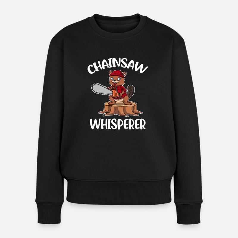 Chainsaw Whisperer Lumberjack Gift - Women's Premium Organic Jumper - black