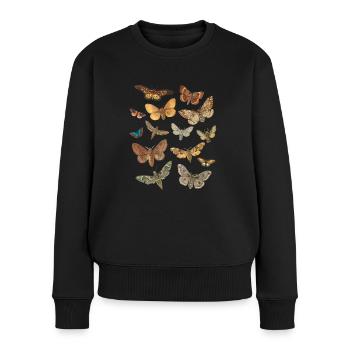Cottagecore vêtements dark academia moth mode - Pull Premium bio Femme - noir - Devant - Julia (174cm)