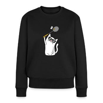 Chat, Le - Pull Premium bio Femme - noir - Devant - Julia (174cm)