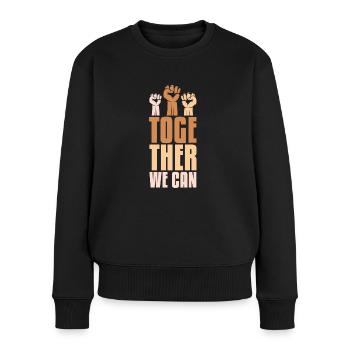Anti Rassismus - Frauen Premium Bio Pullover - Schwarz - Vorne - Julia (174cm)
