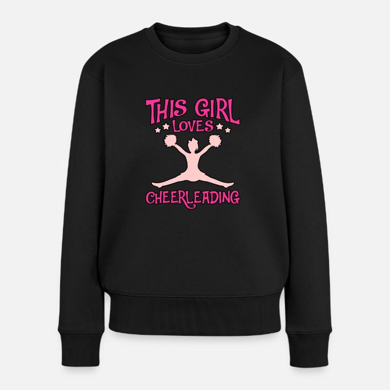Cheerleading - Frauen Premium Bio Pullover - Schwarz