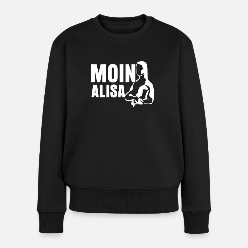 Hamburg Moin St. Pauli - Frauen Premium Bio Pullover - Schwarz