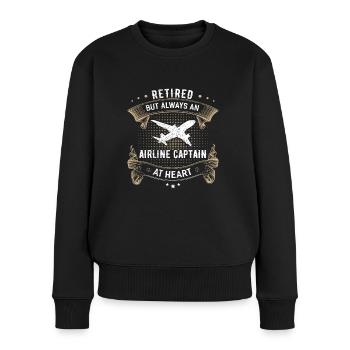 Pilot - Women's Premium Organic Jumper - black - Front - Julia (174cm)
