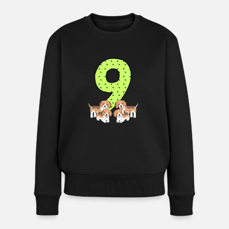 9. Geburtstag - Frauen Premium Bio Pullover - Schwarz