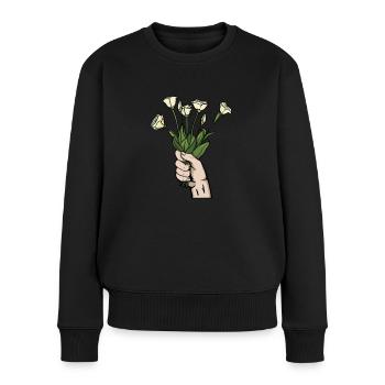 Florist Floristik - Frauen Premium Bio Pullover - Schwarz - Vorne - Julia (174cm)