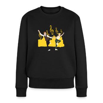 Boogie Woogie Tänzer Spaß Swing - Frauen Premium Bio Pullover - Schwarz - Vorne - Julia (174cm)