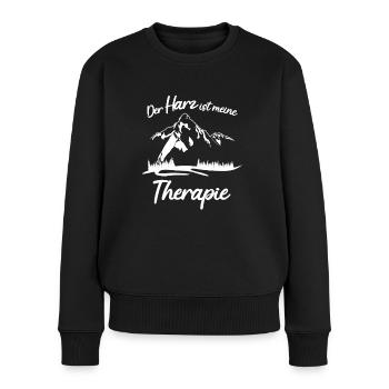 Harz Harzer Therapie Brocken - Frauen Premium Bio Pullover - Schwarz - Vorne - Julia (174cm)