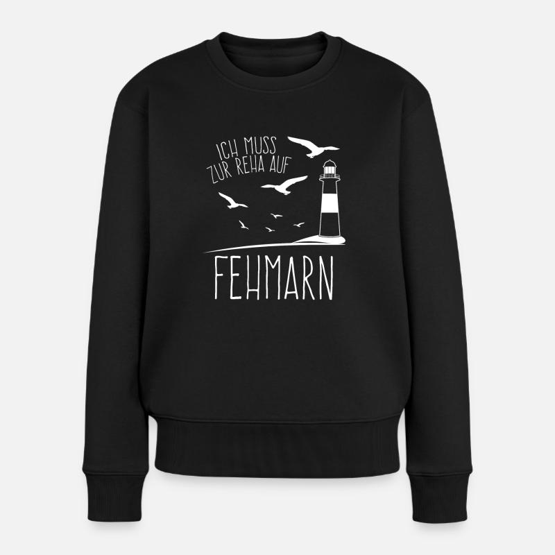 Fehmarn Fehmarnsundbrücke Fehmarnsund - Frauen Premium Bio Pullover - Schwarz