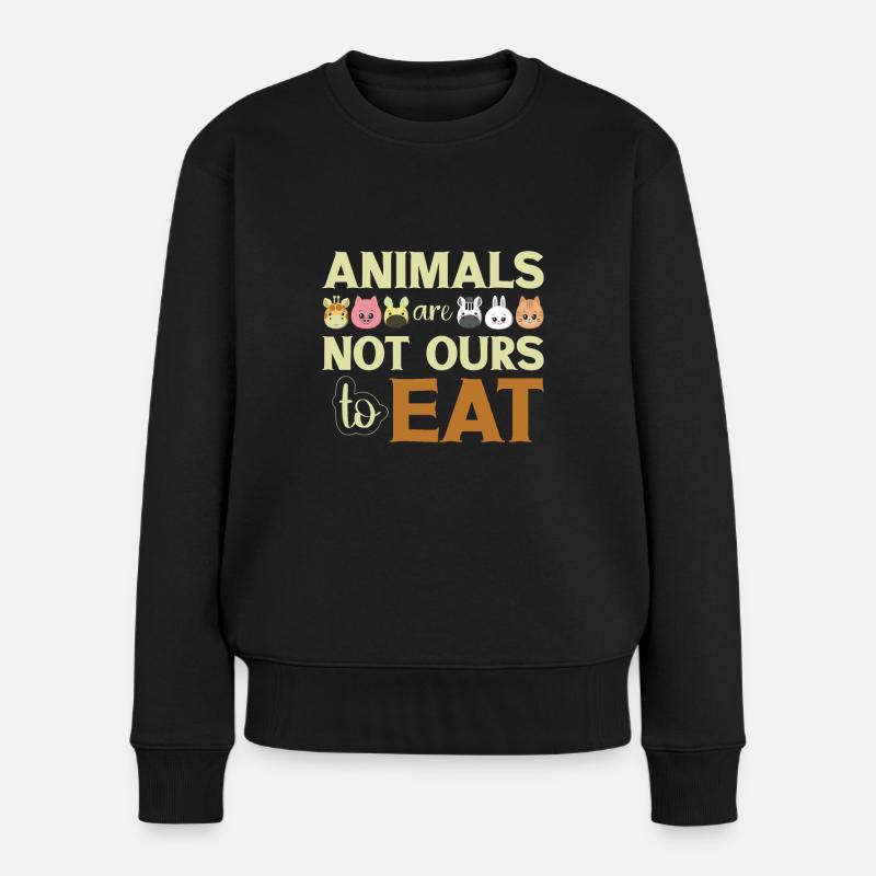 Tiere Tier Tierschutz - Frauen Premium Bio Pullover - Schwarz