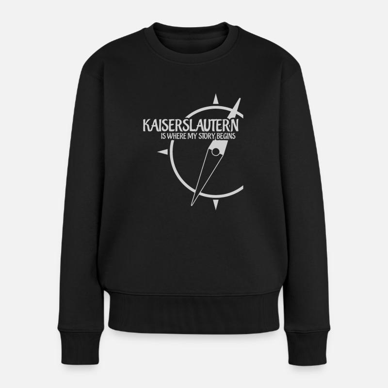 Kaiserslauterer Kaiserslautern - Frauen Premium Bio Pullover - Schwarz
