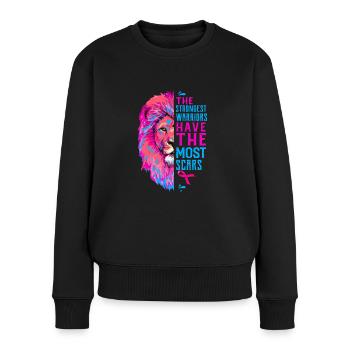Krebs - Frauen Premium Bio Pullover - Schwarz - Vorne - Julia (174cm)
