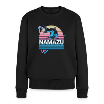 Namazu Japanische Mythologie Geschenk - Frauen Premium Bio Pullover - Schwarz - Vorne - Julia (174cm)