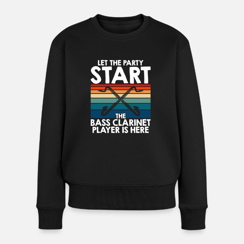Clarinette basse Clarinette basse - Pull Premium bio Femme - noir