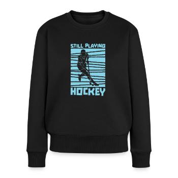 Feldhockey - Frauen Premium Bio Pullover - Schwarz - Vorne - Julia (174cm)